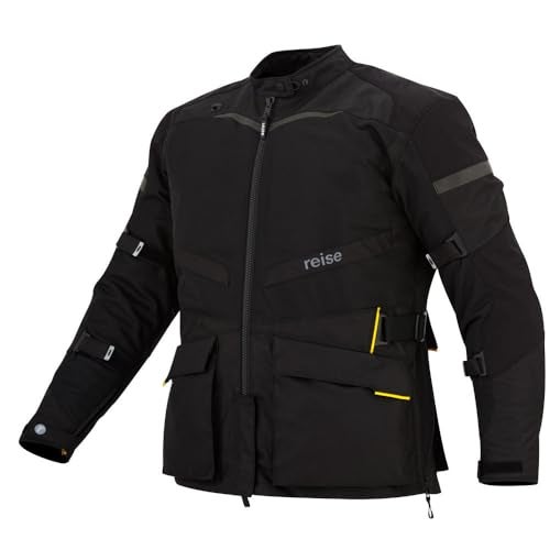 Reise - PineAir Summer Adventure Touring Jacket | Durable, breathable, and designed for diverse terrains | CE Level 2 Safetech armor | Superior ventilation | Waterproof pockets - Black Color - Image 3