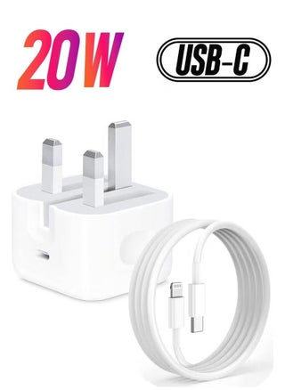 iPhone 20W Fast Charger | USB C Wall Fast Charger with USB C to Lightning Cable Compatible with iPhone 14/14 Pro/14 Pro Max/13/12/SE2020/11/XR/XS Max/X/iPad - pzsku/Z29936E88F0F6A0B20CE0Z/45/1744263261/eb4b9646-e70d-434c-9dcf-48b4a61b171e