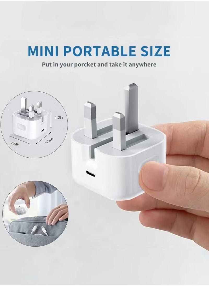 iPhone 20W Fast Charger | USB C Wall Fast Charger with USB C to Lightning Cable Compatible with iPhone 14/14 Pro/14 Pro Max/13/12/SE2020/11/XR/XS Max/X/iPad