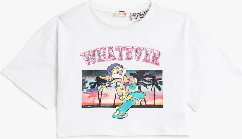 كوتون Lola Bunny T-Shirt Licensed Crop Oversize Short Sleeve Cotton