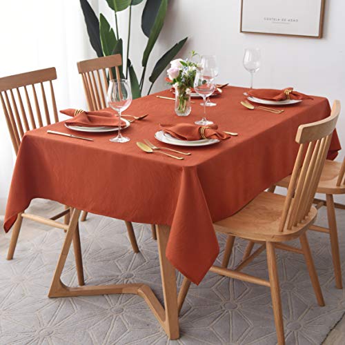 maxmill Jacquard Cloth Napkins 20 x 20 Inch Swirl Pattern Soft Comfortable and Luxury Serviette for Restaurant Family Dinners Weddings Parties and Banquets Set of 4 Pieces Rust - Image 1