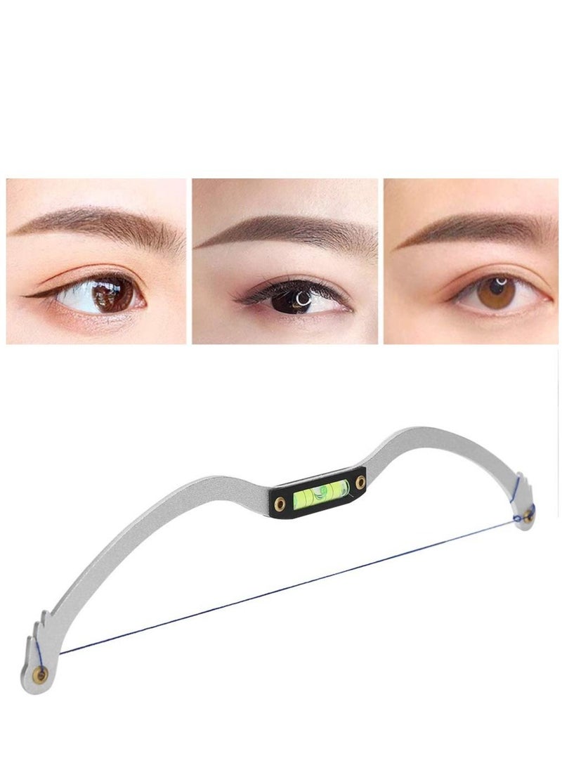 Eyebrow Ruler, Professional Microblading Line Marker Ruler Eyebrow Ruler Sticker More Symmetrical, Eyebrow Positioning Tool Horizontal Ruler, Reuseable Eyebrow Positioning Tool (Silver)