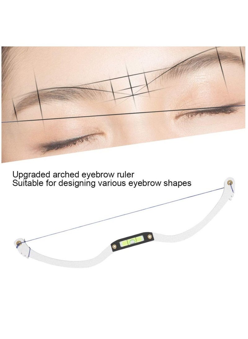 Eyebrow Ruler, Professional Microblading Line Marker Ruler Eyebrow Ruler Sticker More Symmetrical, Eyebrow Positioning Tool Horizontal Ruler, Reuseable Eyebrow Positioning Tool (Silver)