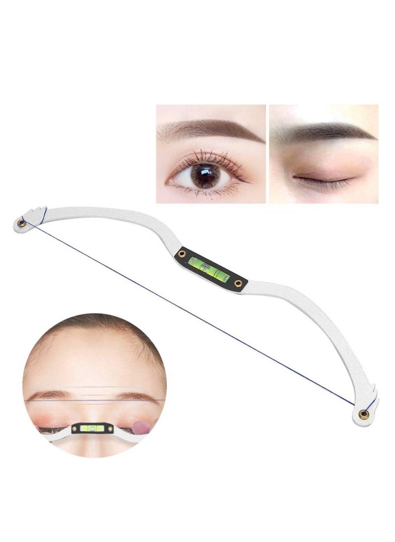 Eyebrow Ruler, Professional Microblading Line Marker Ruler Eyebrow Ruler Sticker More Symmetrical, Eyebrow Positioning Tool Horizontal Ruler, Reuseable Eyebrow Positioning Tool (Silver)