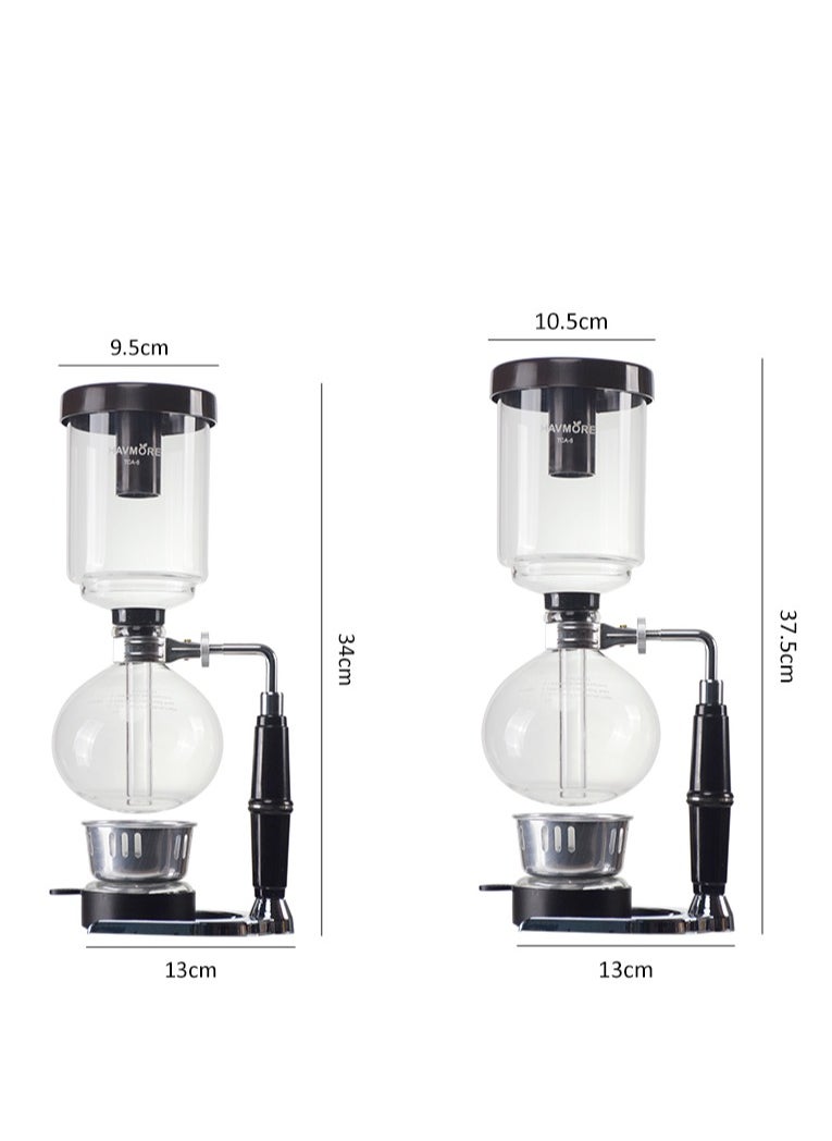 Seven Two Seven - Experience the art of making coffee with the Glass Siphon Coffee Maker This innovative machine is crafted with precision and elegance, and adds a touch of sophistication to your coffee ritual. - Image 1