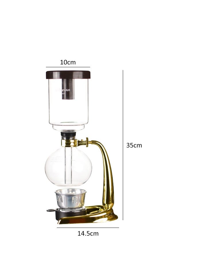 Seven Two Seven - Experience the art of making coffee with the Glass Siphon Coffee Maker This innovative machine is crafted with precision and elegance, and adds a touch of sophistication to your coffee ritual. - Image 1