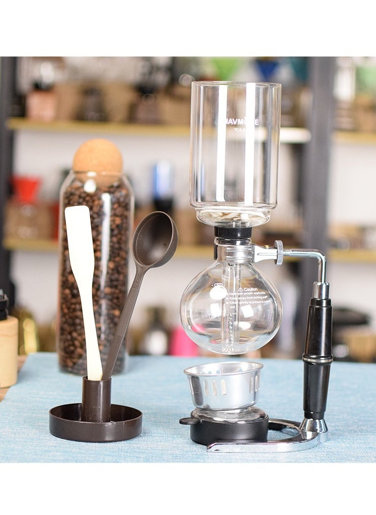 Seven Two Seven - Experience the art of making coffee with the Glass Siphon Coffee Maker This innovative machine is crafted with precision and elegance, and adds a touch of sophistication to your coffee ritual. - Image 1