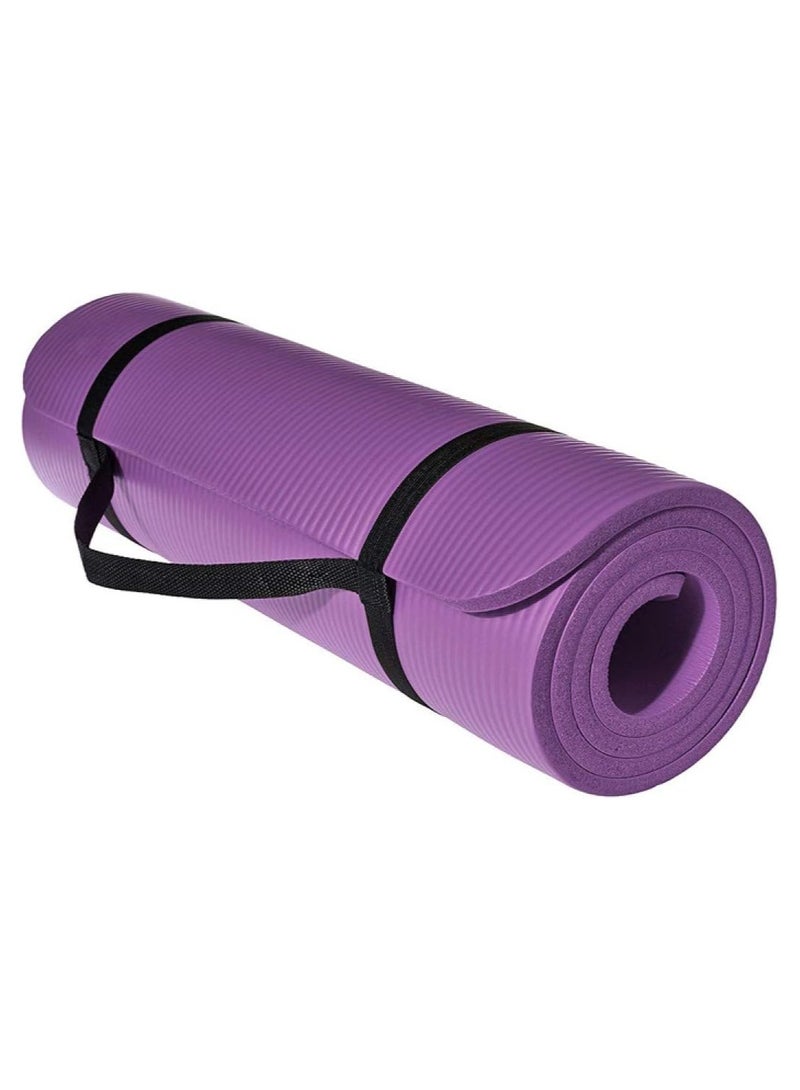 KUYING KUYING Yoga Mat Non Slip 183 * 61cm, Yoga Mat with Strap Included 10mm Thick Exercise Mat Ideal for HiiT, Pilates, Yoga and Many Other Home Workouts - Image 1