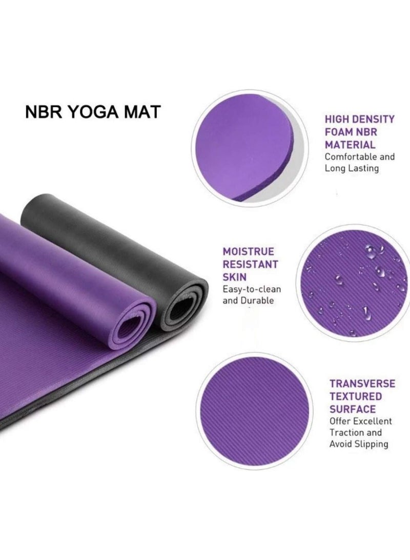 KUYING KUYING Yoga Mat Non Slip 183 * 61cm, Yoga Mat with Strap Included 10mm Thick Exercise Mat Ideal for HiiT, Pilates, Yoga and Many Other Home Workouts - Image 4