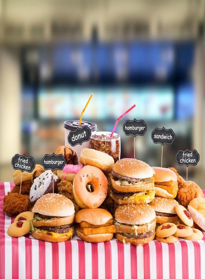 ALINK 50 Pcs Cheese Markers, Food Labels for Charcuterie Board, Blank Toothpick Flags for Appetizer Signs, Cupcake Toppers Sandwich Picks for Christmas, Wedding, Party Decorations - Black - Image 4