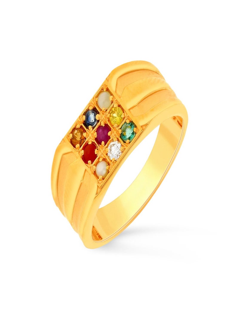 Malabar Gold and Diamonds 22 Carat 916 Purity Precia Gemstone Ring PTRDNVR328RN1 for Men  - Image 1