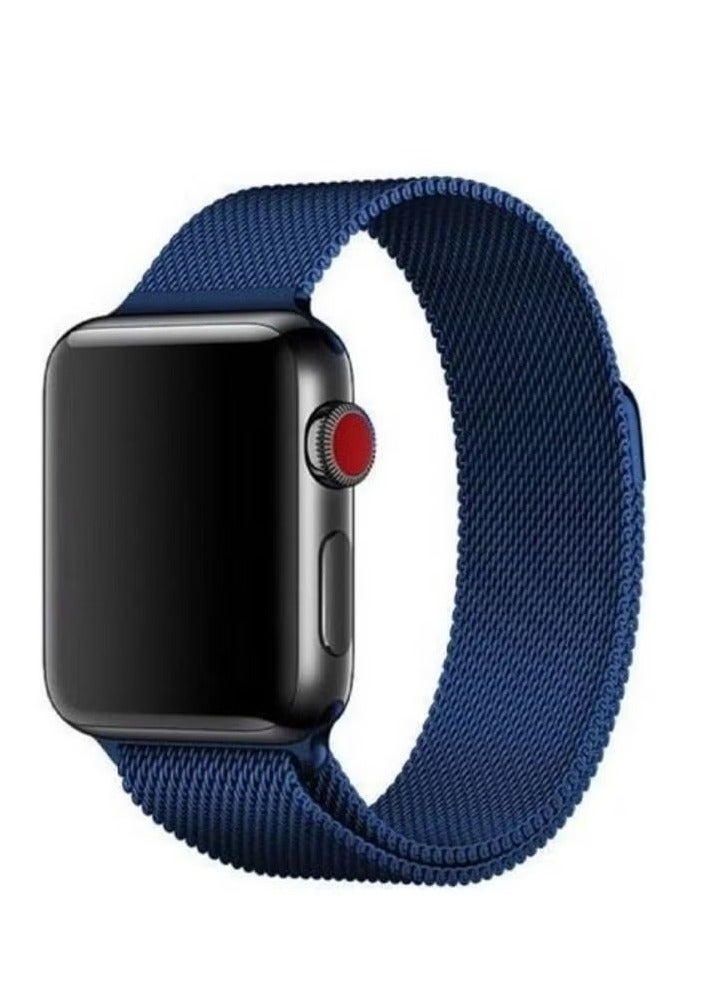 vesus Stainless Steel Milanese Loop Mesh Band for Apple Watch 7/6/SE/5/4/3/2/1 38mm/40mm/41mm Dark Blue