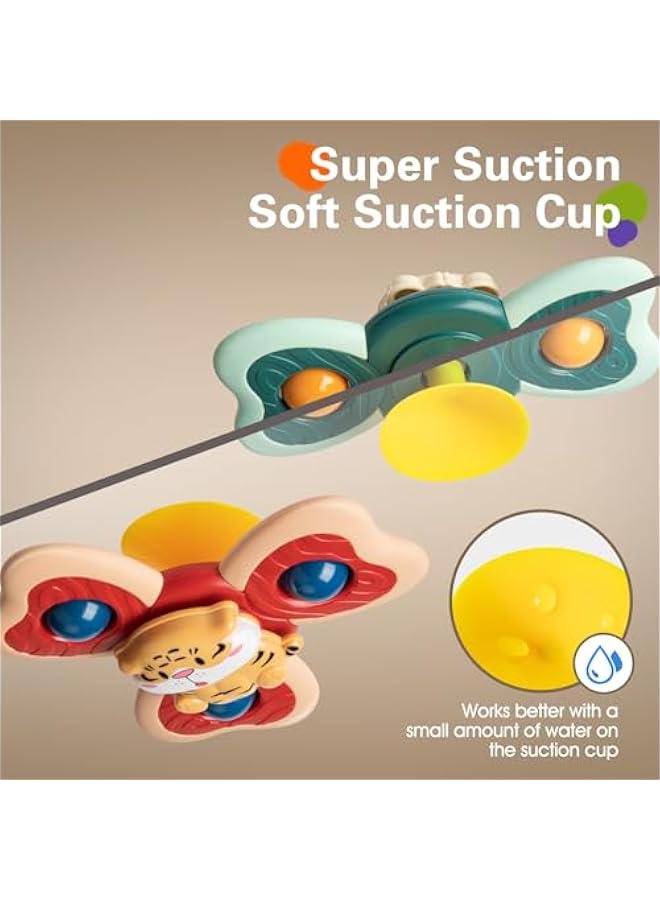 3PCS Animal Suction Cup Spinner Toys for 1 2 Year Old Boys Spinning Toys Baby Toys 12-18 Months Sensory Toys for Toddlers 1-3 First Birthday Baby Gifts for 1 Year Old Girls - Image 3