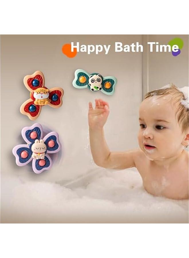 3PCS Animal Suction Cup Spinner Toys for 1 2 Year Old Boys Spinning Toys Baby Toys 12-18 Months Sensory Toys for Toddlers 1-3 First Birthday Baby Gifts for 1 Year Old Girls - Image 5