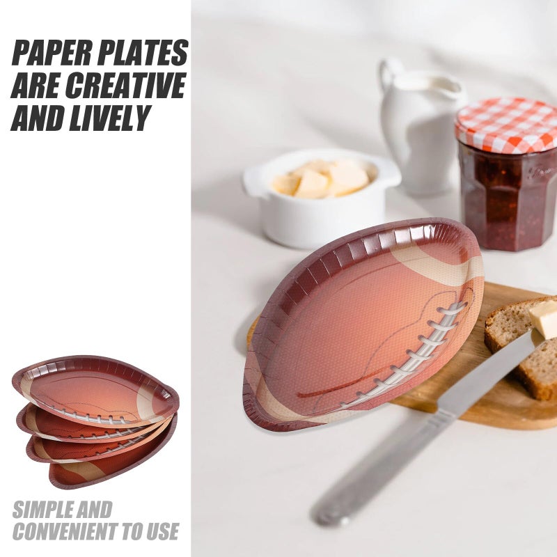 Disposable Football Paper Plates 20 Count For Game Day And Sports Party Supplies - Image 4
