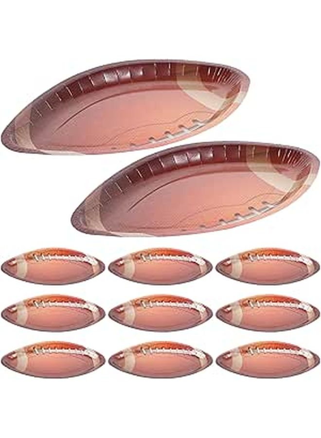 Disposable Football Paper Plates 20 Count For Game Day And Sports Party Supplies - Image 1