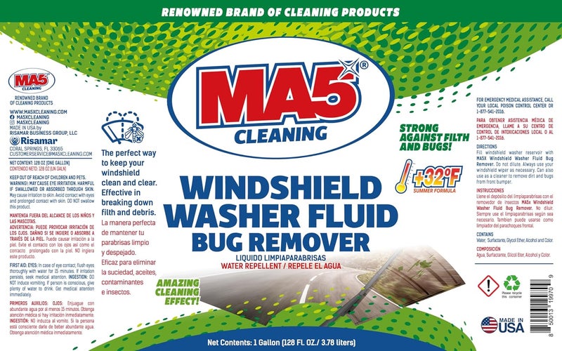 MA5x CLEANING SUPPLIES MA5X Bug Remover Windshield Washer Fluid, 1 Gallon - Image 2