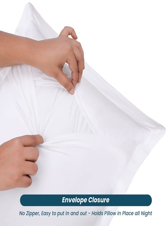 SP Cotton Euro Pillow Shams Set of 2 Pillowcase Euro Shams 26x26 inch White Solid Pillow Covers - Luxury 500 Thread Count European Pillow Shams 100% Egyptian Cotton Decorative Pillowcase Cover - Image 3