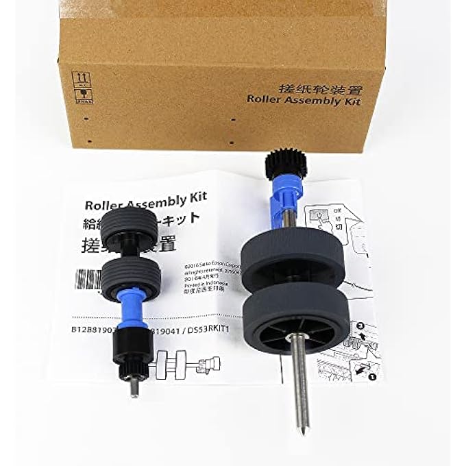 SCANNER ROLLER KIT FOR EPSON DS-530 ES-400 DS-530N DS-570W DS-770 DS-870 DS-970 FF-680W - ROLLER ASSEMBLY KIT - EASY INSTALLATION - UP TO 200,000 CYCLES - Image 2