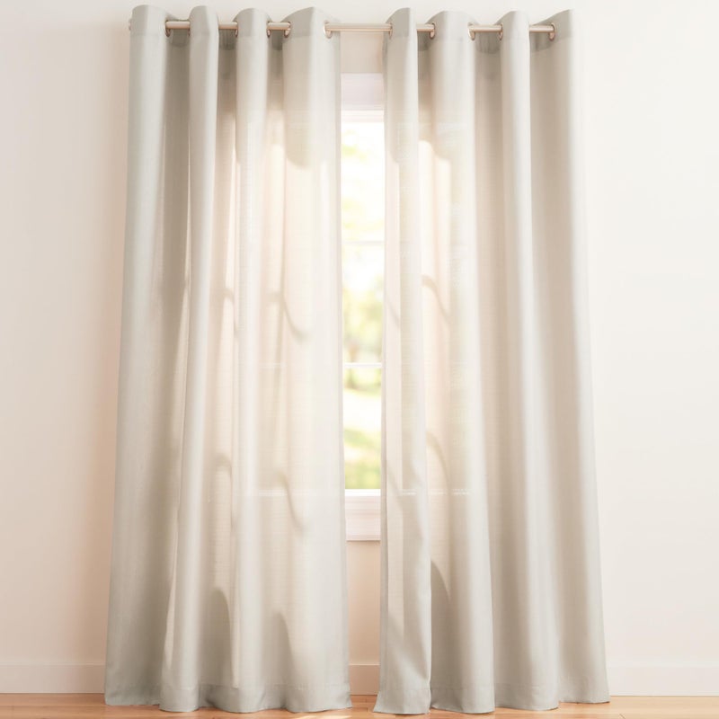 Exclusive Home Exclusive Home Loha Linen Grommet Top Curtain Panel Pair 54x96 Natural 