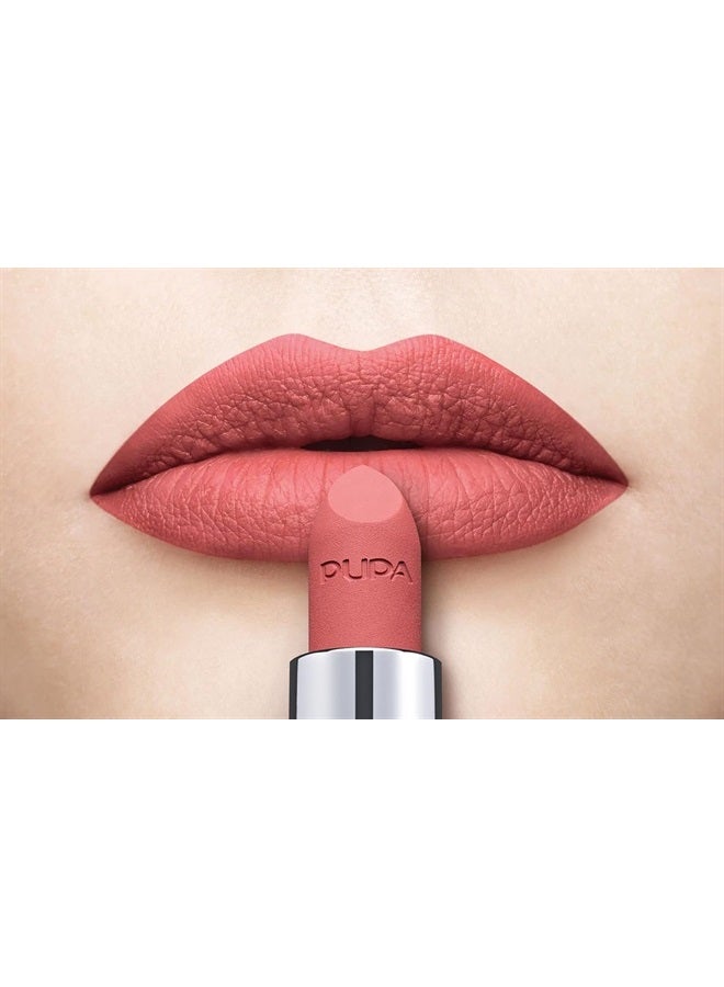 PUPA Milano I'M Matt Pure Color Lipstick - Velvety and Matt Lip Color - For Extraordinary Performance - Rich And Creamy Texture - 012 Angel Rose - 0.123 Oz