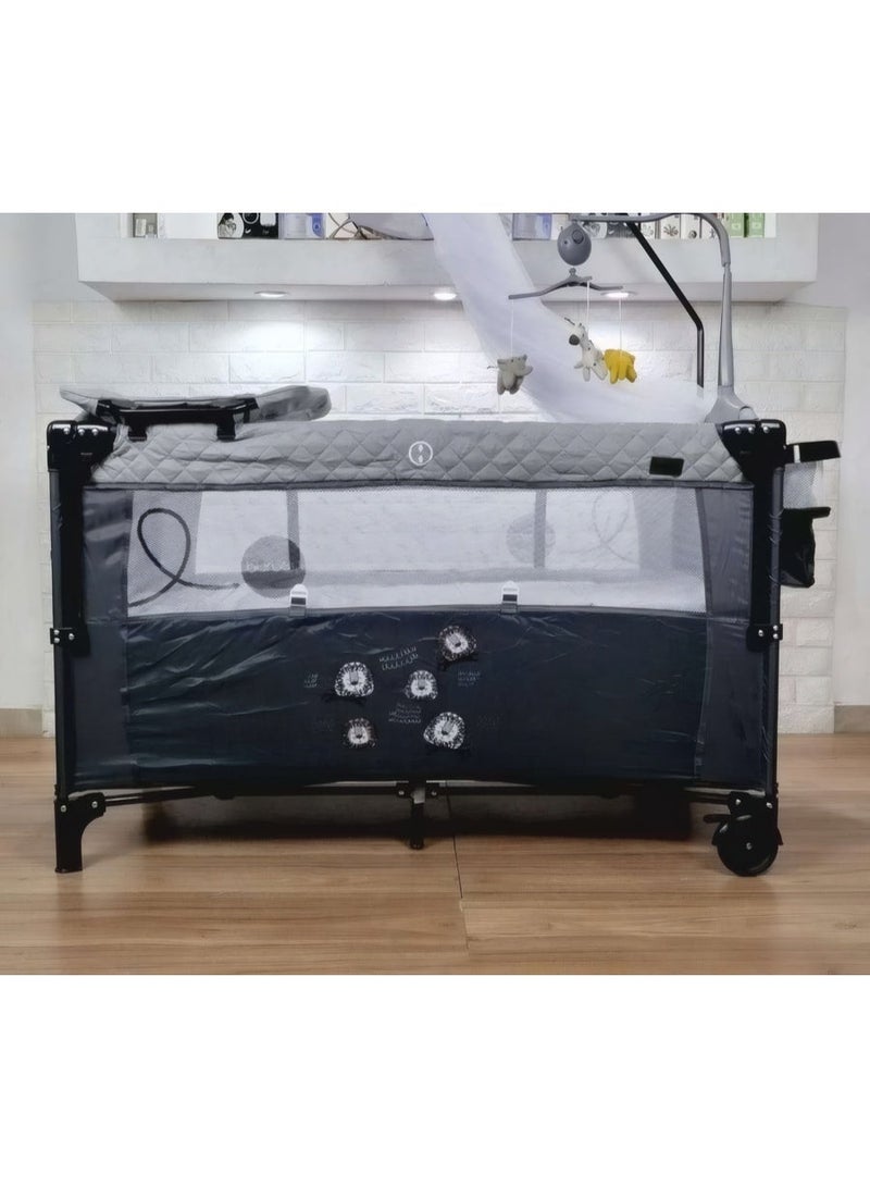 بورباي سرير و بلاي بن أطفال قابل للطي مع طاولة تغيير وحامل أدوات - بورباي - Image 2