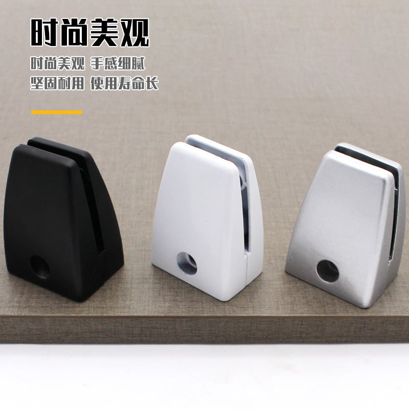 Aluminum Alloy Desktop Desk Screen Clip Glass Fixing Clip L-Shaped T-Shaped Single-Sided Fixing Clip Abs Screen Partition - Image 5