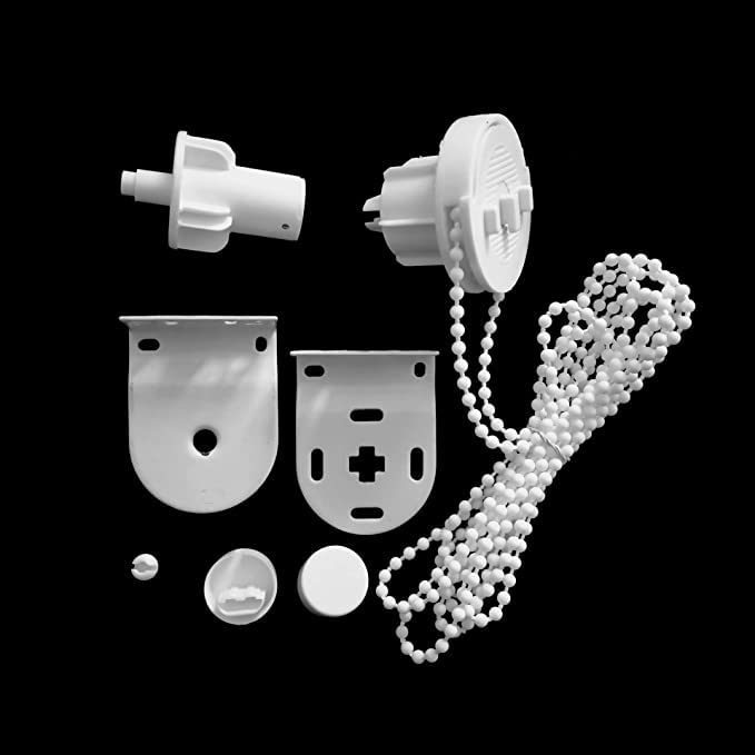 Set of 20 Roller Blinds Accessories Each Set Contains Hook Control Unit 2 Brackets 24 Meters Beaded Chain 2 End Caps and Chain Stopper for 38mm Roller Blinds Pipe  - Image 1