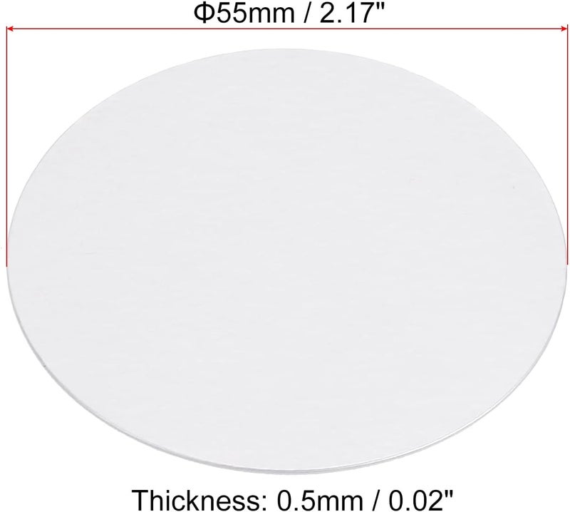 PATIKIL 55mm Aluminum Foil Cap Liner - 50 Pack Tamper Resistant Sealing Liners for PET Bottles and Jars - Image 2