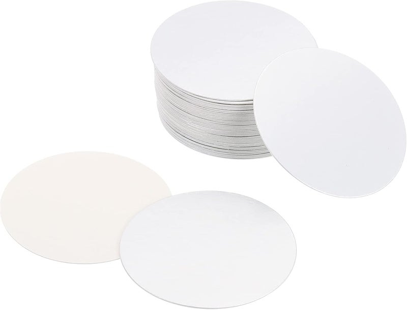 PATIKIL 55mm Aluminum Foil Cap Liner - 50 Pack Tamper Resistant Sealing Liners for PET Bottles and Jars - Image 1