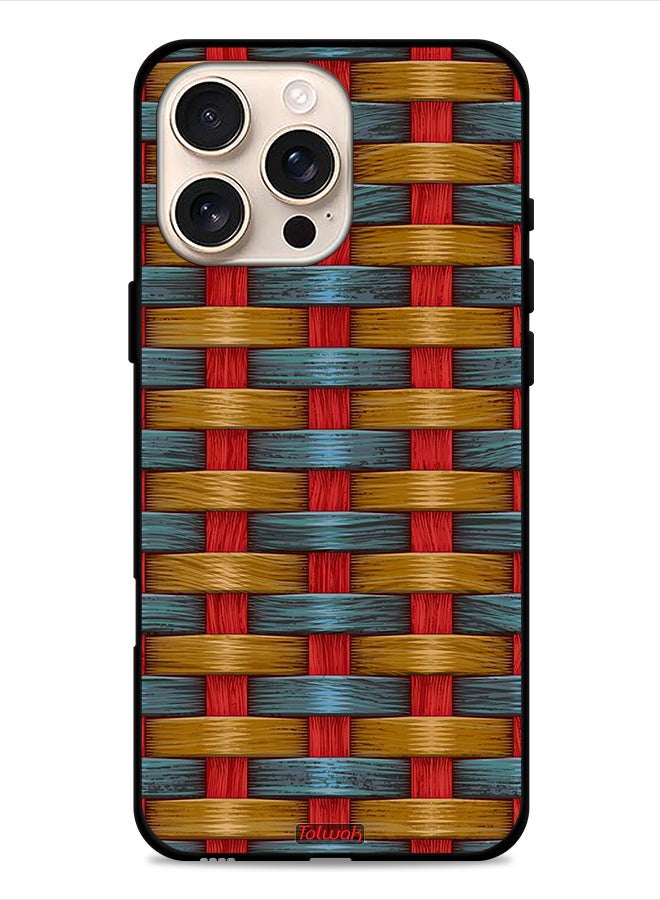 Tolwak Apple iPhone 16 Pro Protective Case Cover Strips Art Pattern - Image 1