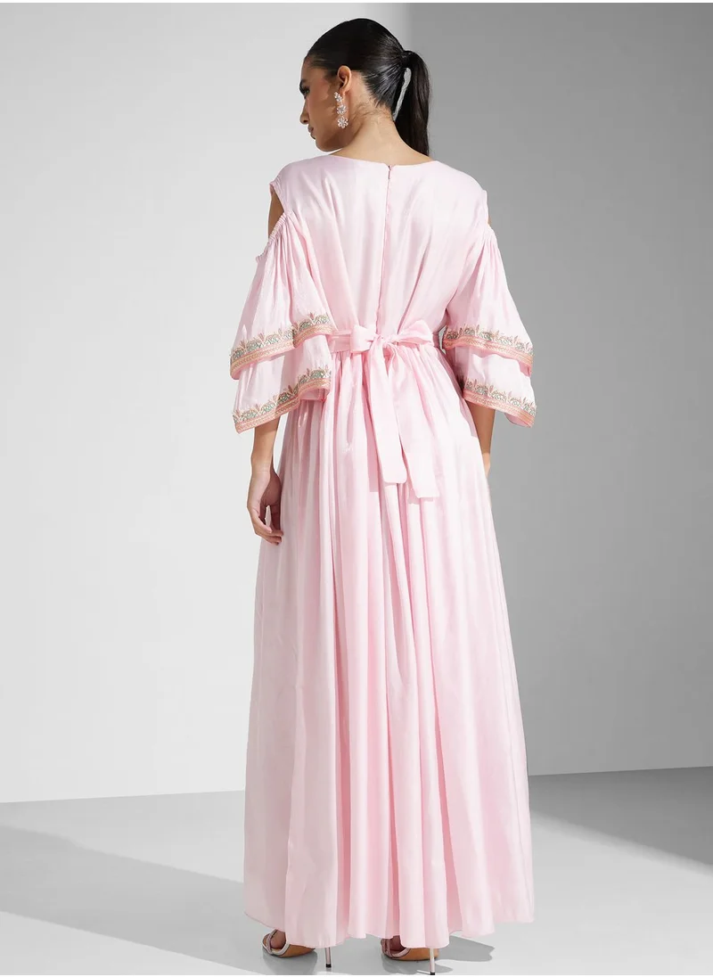 hayas closet Embellished Lace Detail Dress