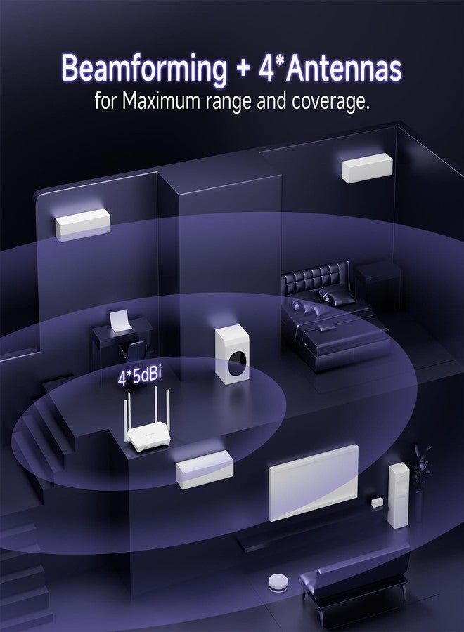 U-SPEED AX1500 WiFi 6 Router Dual Band Wireless Internet Router, Wireless Speed Up to 1.5 Gbps, Full Gigabit Ports, Beamforming, OFDMA, MU-MIMO, Parental Controls, WPA3, EasyMesh - Image 5