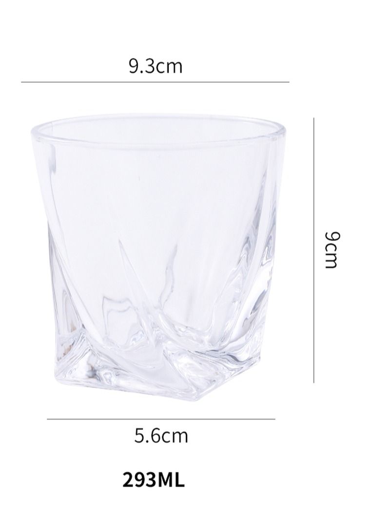 Sharpdo طقم أكواب مياه من الزجاج الاسكندنافي الفاخر المكون من ستة قطع - Image 3