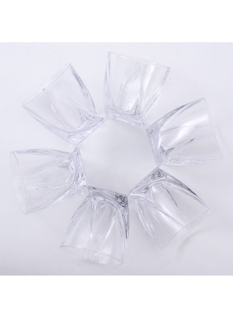 Sharpdo طقم أكواب مياه من الزجاج الاسكندنافي الفاخر المكون من ستة قطع - Image 4