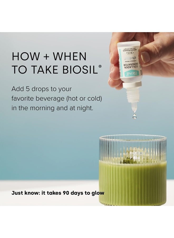 BIOSIL - Drops - 1 fl oz - with Patented ch-OSA Complex - Increase Collagen Production for Beautiful Hair, Skin & Nails - GMO Free - 120 Servings, 0.14 pounds - Image 1