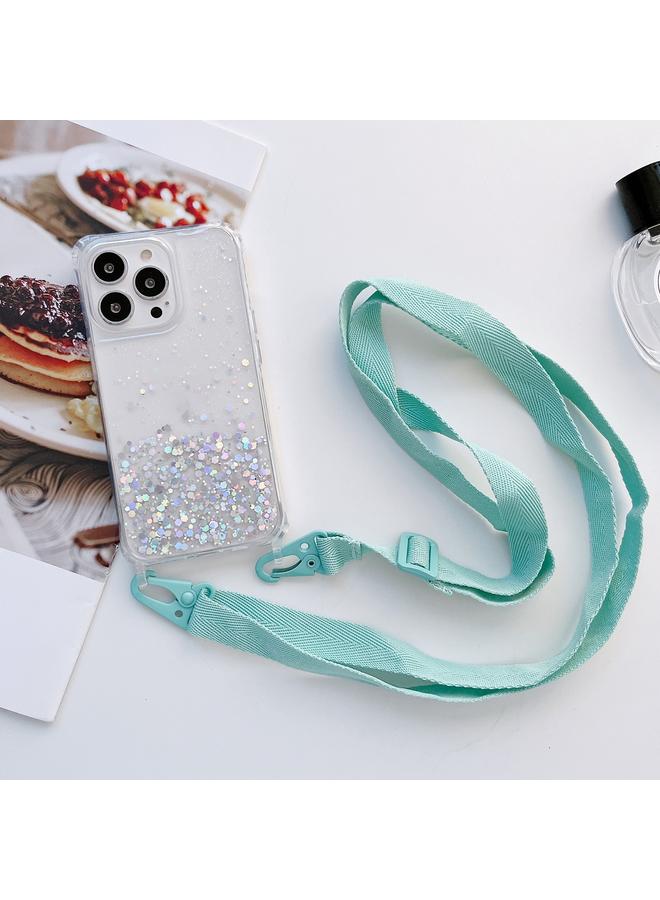 اس-توب جراب لهاتف iPhone 13 Pro، جراب هاتف شفاف لامع من الإيبوكسي مع حبل - Image 1