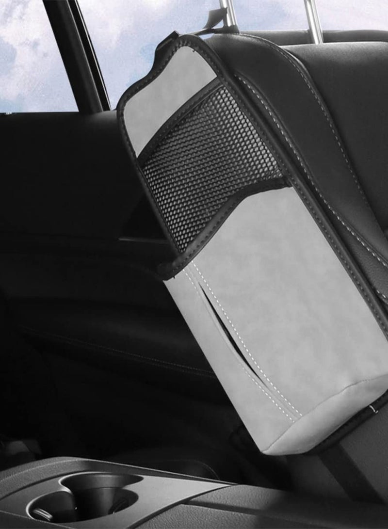 Excefore Multifunction Car Seat Side Organizer, Auto Storage Hanging Bag Multifunctional Mesh Pocket Travel Accessories for Cellphones Keys Cards Wallets Sunglasses - Image 2