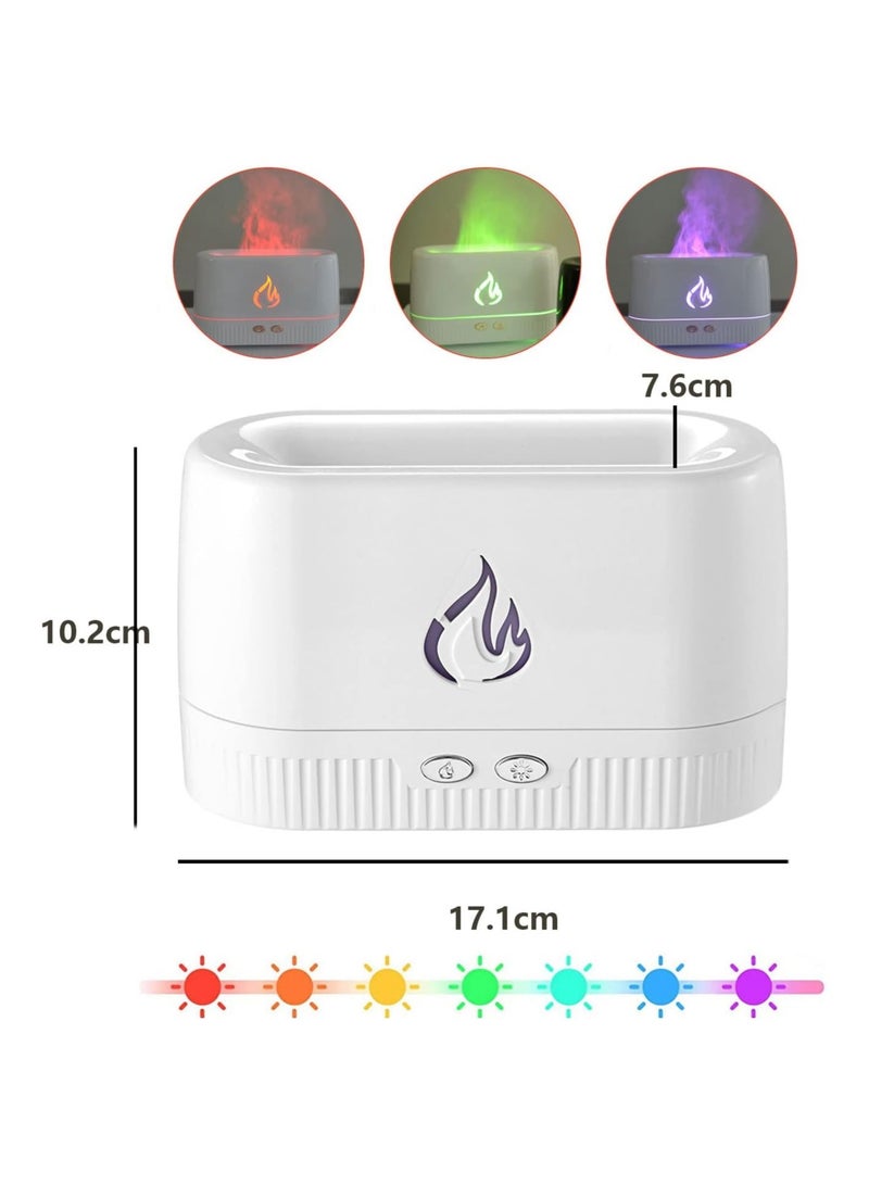 Flame Air Diffuser,Humidifier,Portable Noiseless Aroma Diffuser with Multicolor Lights Waterless Auto Off Protection Essential Oil Diffuser for Home,Office,Bedroom - Image 2