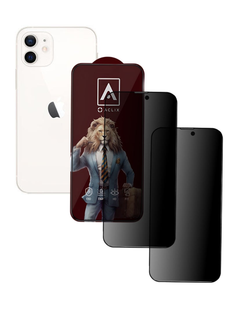 ACLIX 2 Pieces Antistatic ESD Dustproof Premium Quality High Definition Tempered Glass Screen Protector Designed For  iPhone 12 - Image 1