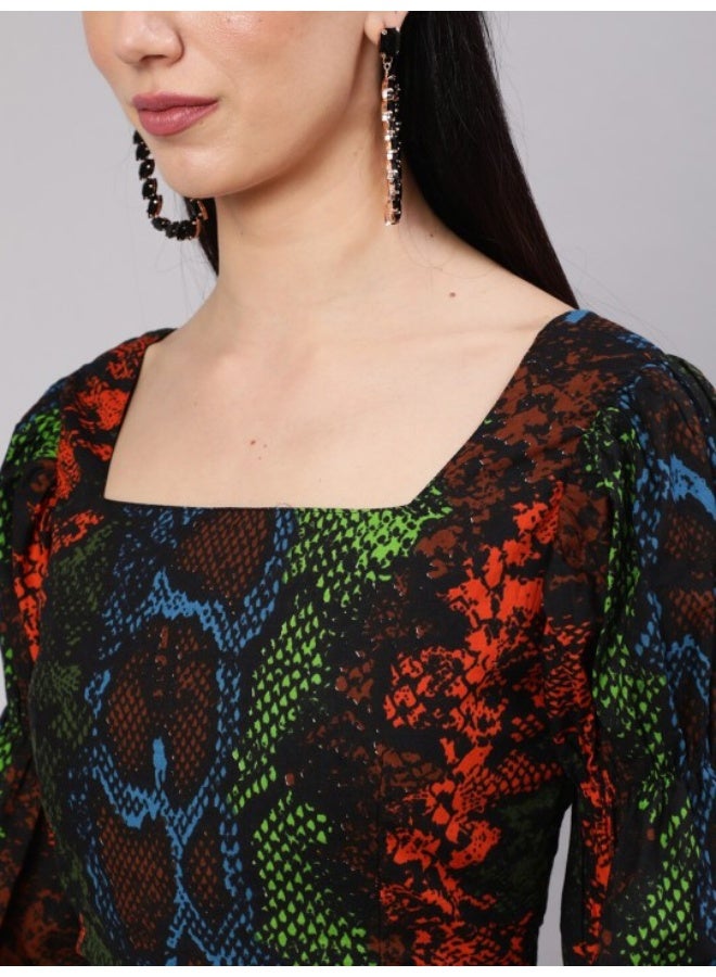 أيه كيه إس طقم ليجنج بطبعة ثعبان متعدد الألوان مع تشولي - Image 3