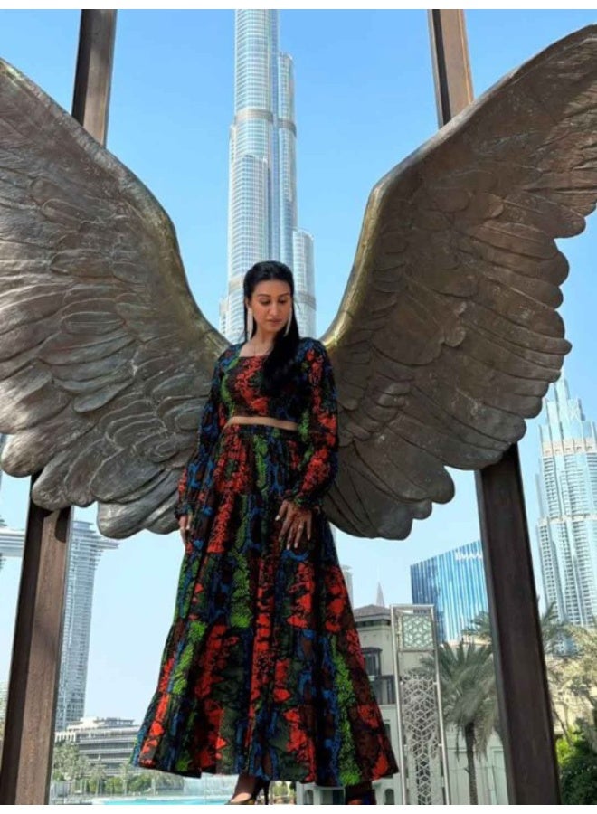 أيه كيه إس طقم ليجنج بطبعة ثعبان متعدد الألوان مع تشولي - Image 2