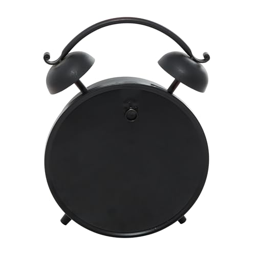 Deco 79 Metal Clock with Bell Style Top, 10" x 4" x 13", Black - Image 3