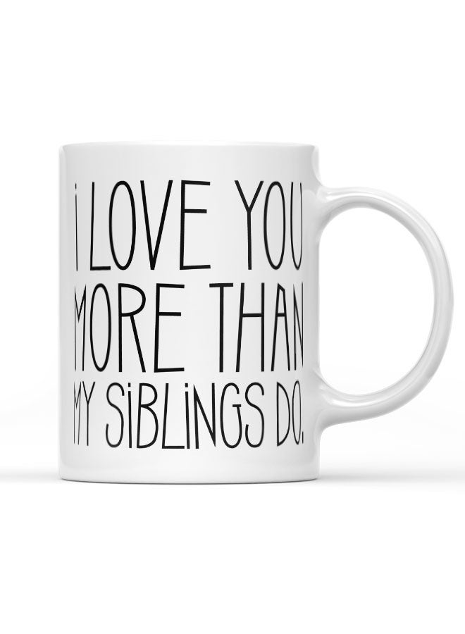 LIT Coffee Mug I love you DadWhite Mug Siblings gift to dad I love you papa - Image 1