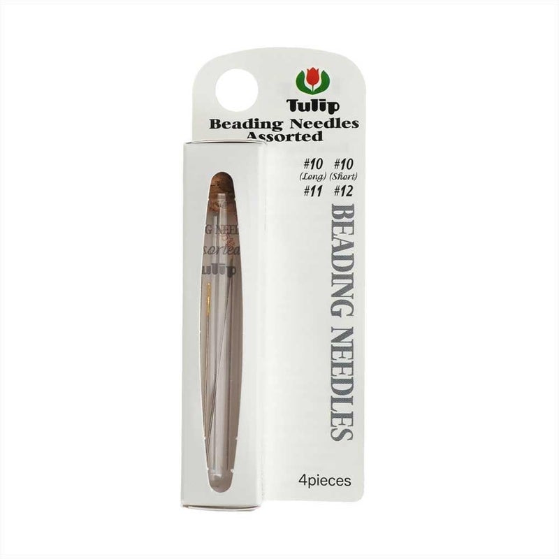 Beading Needles, Assorted Sizes (Long) Size #10, (Short) Size #10, Size #11 & #12, 4 Needles