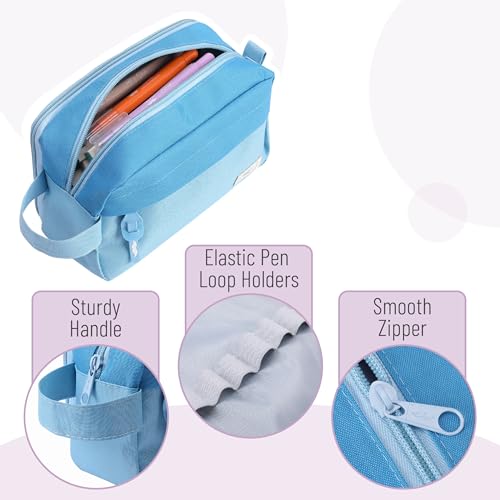 Mr. Pen- Large Capacity Pencil Case, Blue, Pencil Pouch, Pencil Bag, Pen Case, Pen Pouch - Image 4