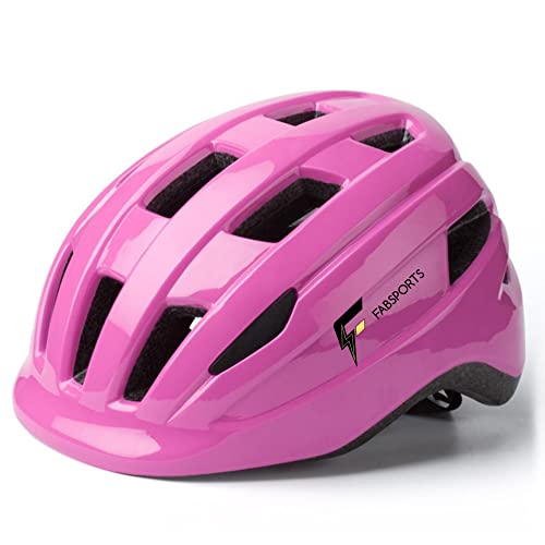 FABSPORTS Kid's Light Weight Bicycle/Bike Adjustable Size Superior Ventilation Safety Helmet for Cycling/Skating/Skate Boarding (Pink, 5-12 Years) - Image 1