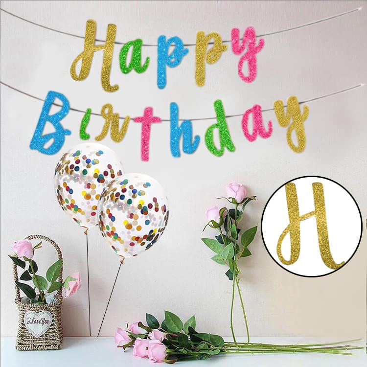 AMFIN® Happy Birthday Banner/Multicolor Combo Decoration, Confetti Multi Balloon, Multi Hapy Birthday Banner, Kids Multi Combo Balloon, Multicolor Balloon for Birthday - Image 4