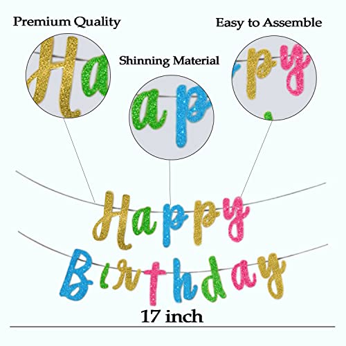 AMFIN® Happy Birthday Banner/Multicolor Combo Decoration, Confetti Multi Balloon, Multi Hapy Birthday Banner, Kids Multi Combo Balloon, Multicolor Balloon for Birthday - Image 5