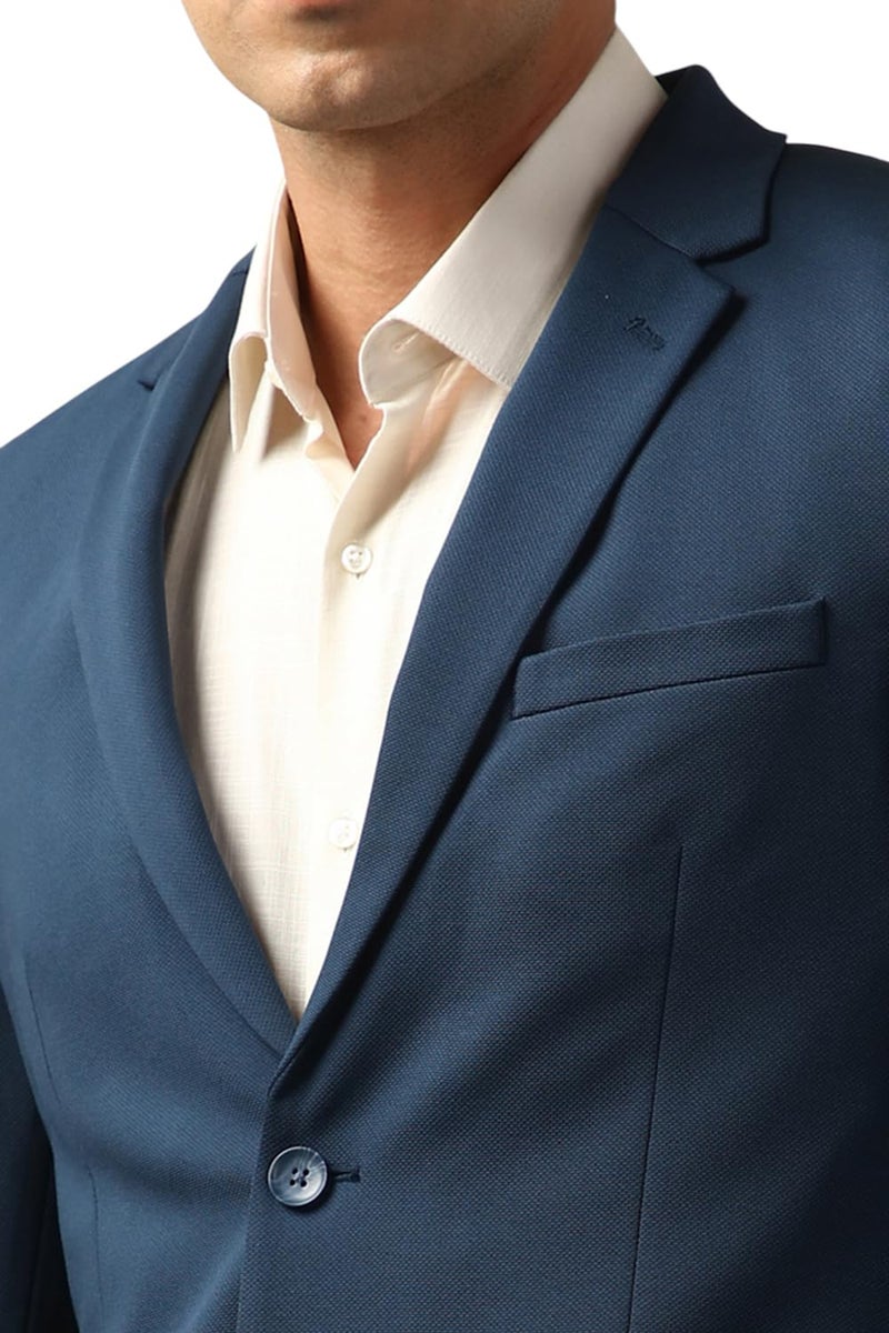 Peter England Men's Classic Blazer (PIBZWNSPG53252_Charcoal - Image 5